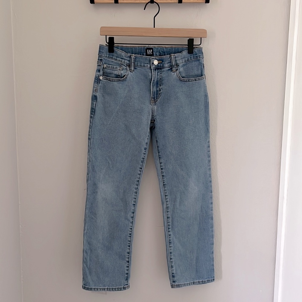 Gap Kids Husky Stretch Denim Unisex Jeans | Size 10 | light Wash
